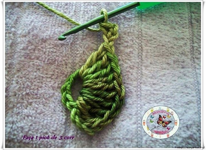 Step by Step Crochet Leaf