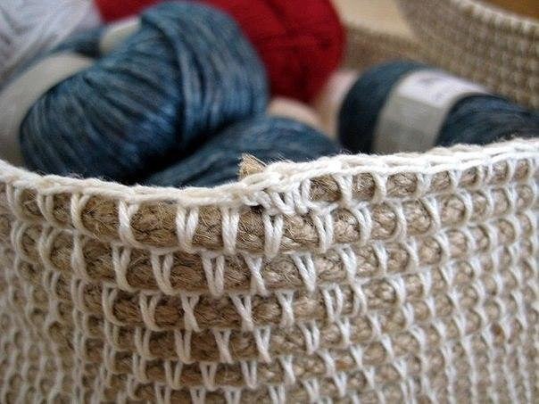Crochet Rope Basket Crochet Rope Basket
