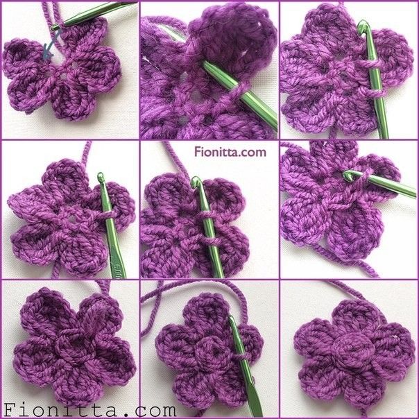 Crochet flower rug