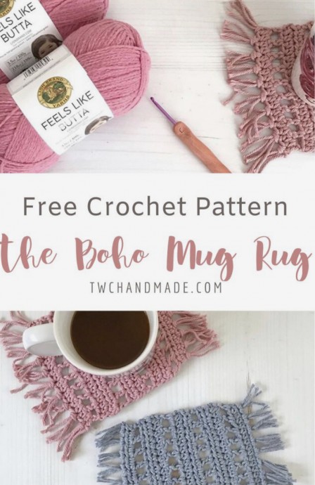 Create a Beautiful Boho Mug Rug: Free DIY Pattern and Materials Needed Create a Beautiful Boho Mug Rug: Free DIY Pattern and Materials Needed