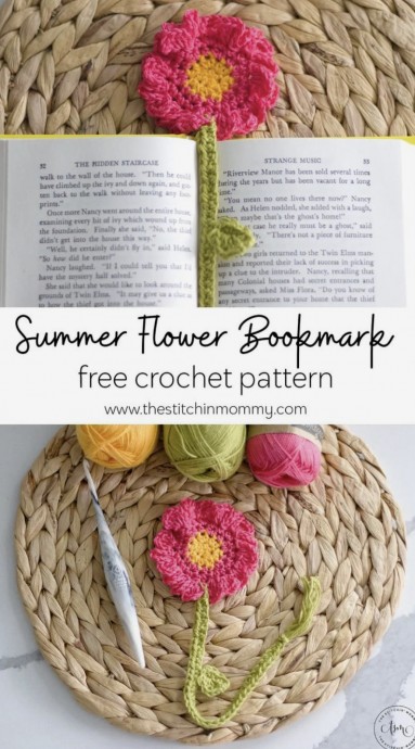 DIY Summer Flower Bookmark