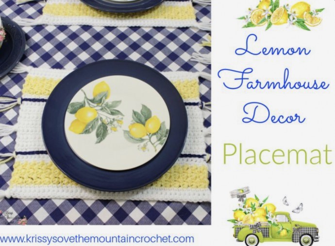 Crochet a Lemon Farmhouse Placemat