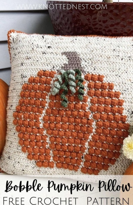Make a Crochet Pumpkin Pillow