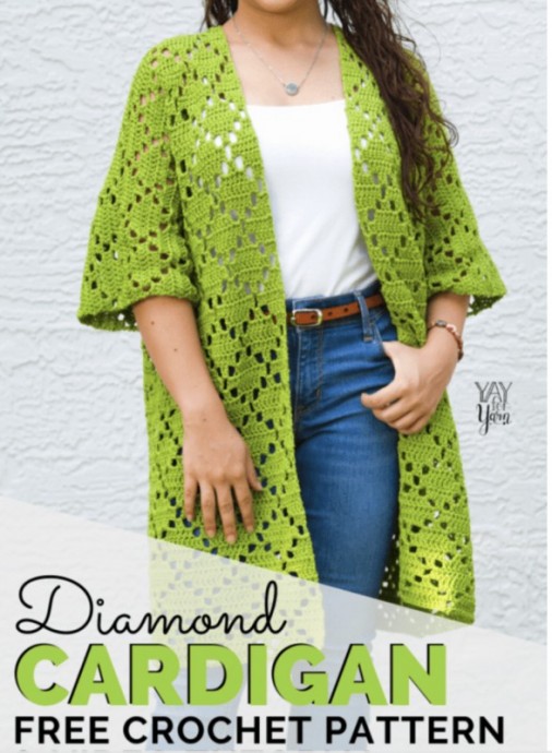 Enhance Your Wardrobe with a Beautiful Diamond Cardigan Tutorial Enhance Your Wardrobe with a Beautiful Diamond Cardigan Tutorial