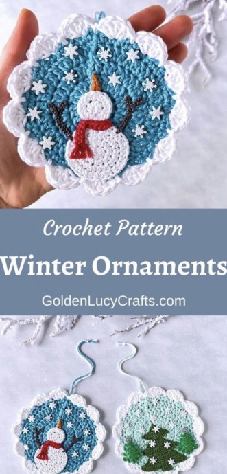 Beautiful Crochet Winter Ornaments