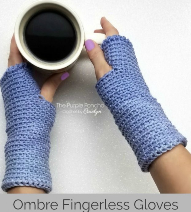 Simple Ombre Fingerless Gloves