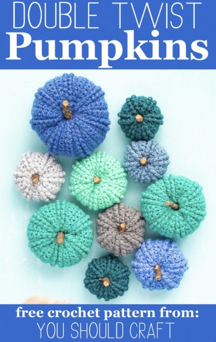 Make Beautiful Double Twist Crochet Pumpkins