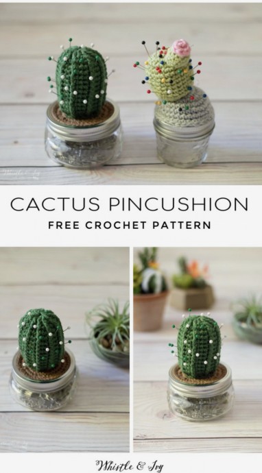 Crochet a Cactus Pincushion