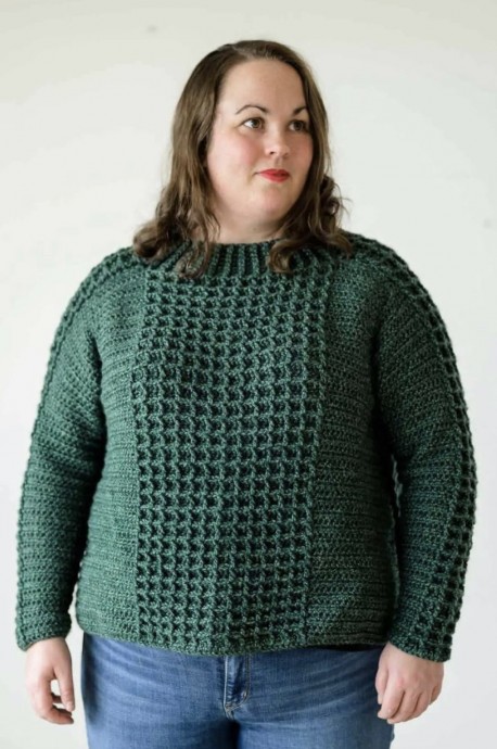 DIY The Waffle Crochet Sweater