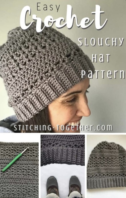 Simple Crochet Slouchy Hat