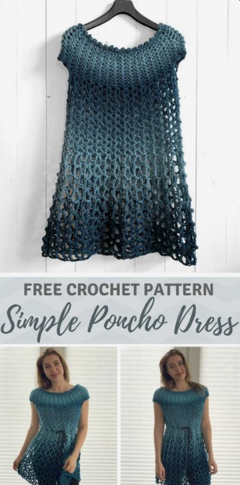 Crochet a Poncho Dress