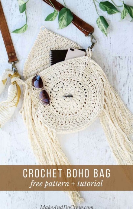 Gorgeous Bohemian Fringed Crochet Bag