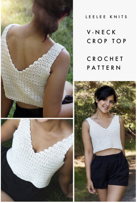 Create a Stylish V-Neck Crop Top: Easy Crochet Tutorial for Summer Fashion Create a Stylish V-Neck Crop Top: Easy Crochet Tutorial for Summer Fashion