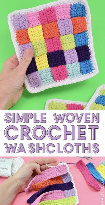 How to Weave a Woven Crochet Dishcloth