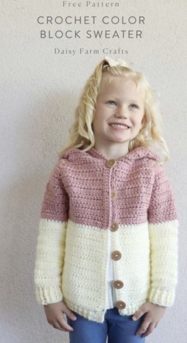 Create a Cozy DIY Crochet Color Block Sweater with a Hood for Kids - Perfect for Bargain Shoppers! Create a Cozy DIY Crochet Color Block Sweater with a Hood for Kids - Perfect for Bargain Shoppers!
