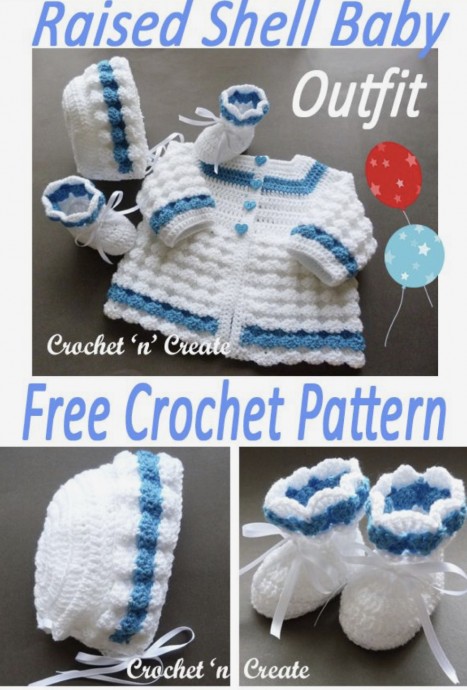 Raised Shell Baby Outfit