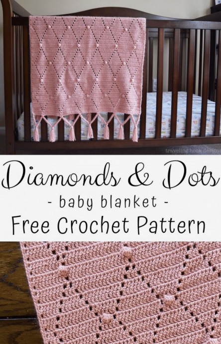 Diamonds & Dots Baby Blanket
