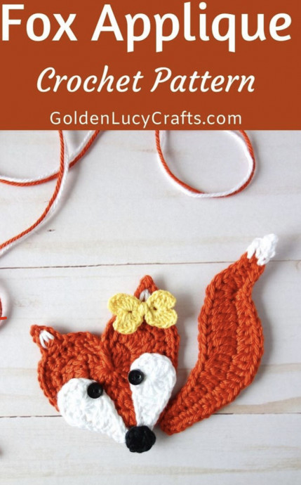 DIY Crochet Fox Appliqué