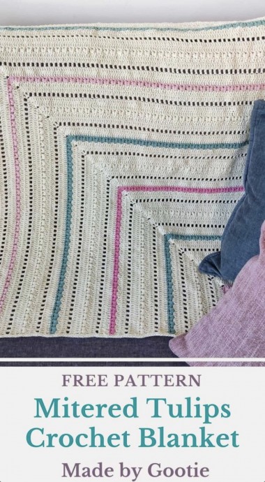 Mitered Tulips Blanket Mitered Tulips Blanket