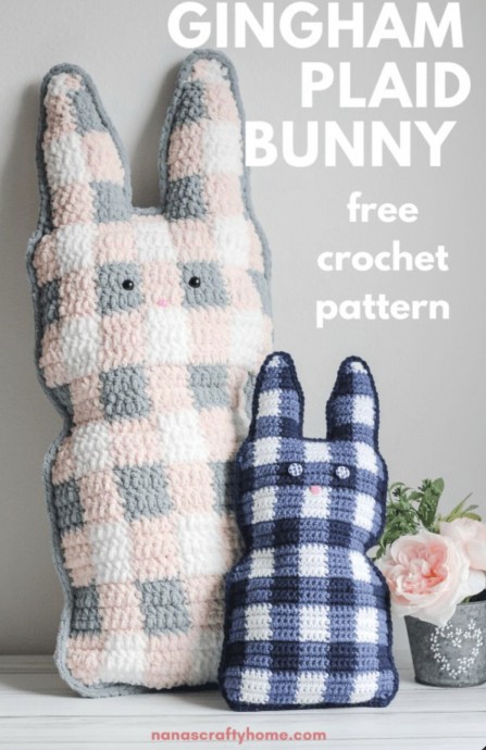 Create a Fun and Adorable Gingham Plaid Bunny Cuddler for Spring Create a Fun and Adorable Gingham Plaid Bunny Cuddler for Spring
