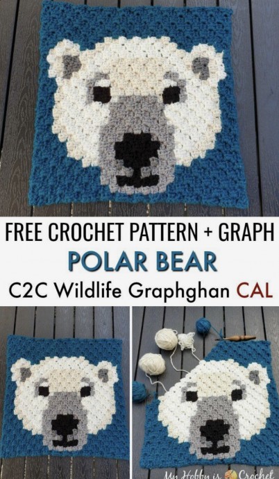 Make a Polar Bear C2C Square