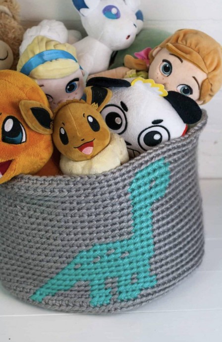 Crochet Adorable Dinosaur Baskets: The Perfect Storage Solution for Kids' Toys Crochet Adorable Dinosaur Baskets: The Perfect Storage Solution for Kids' Toys