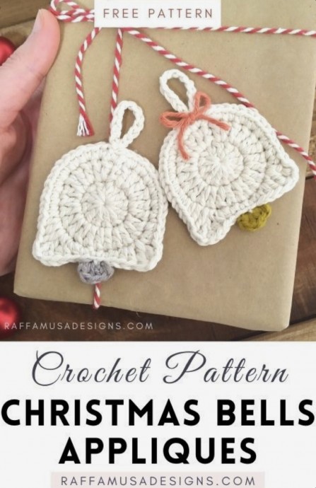 Crochet Christmas Bells Appliques