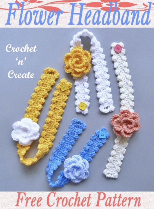 Crochet a Flower Headband