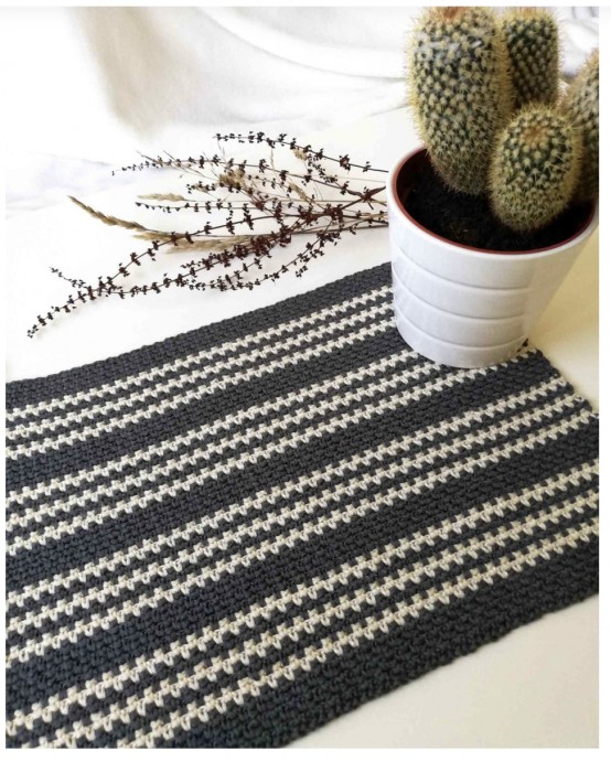 DIY Moss Stitch Table Mat