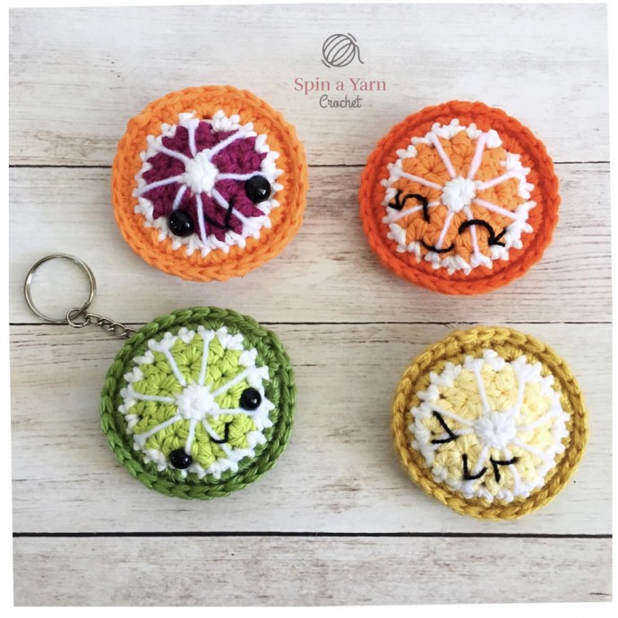 DIY Citrus Fruit Keychain