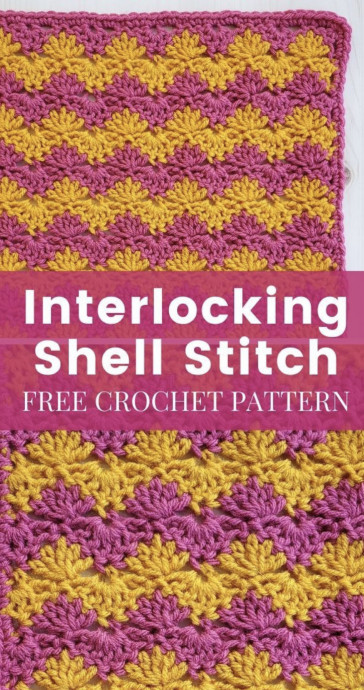 Interlocking Shell Crochet Stitch