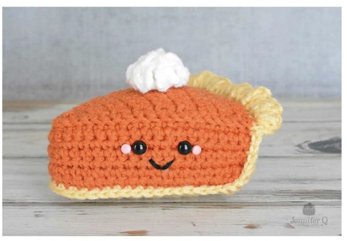 Cute Fluffy Crochet Pumpkin Pie