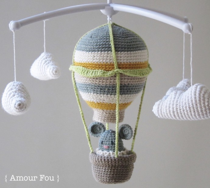 Cute Hot Air Balloon Baby Mobile