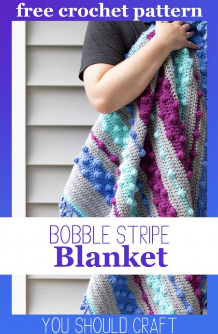 Make a Bobble Stripe Baby Blanket