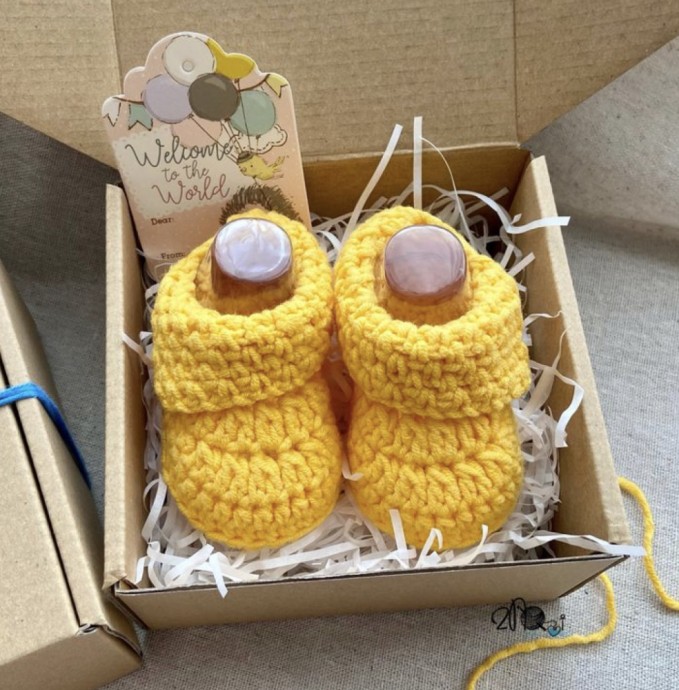 Crochet Simple Basic Baby Booties