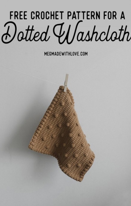 Free Crochet Pattern for a Dotted Washcloth
