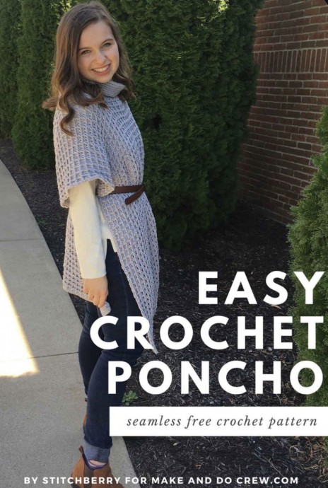 Seamless Crochet Poncho