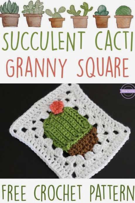 Create a Stunning Beginner-Friendly Succulent Cacti Crochet Granny Square