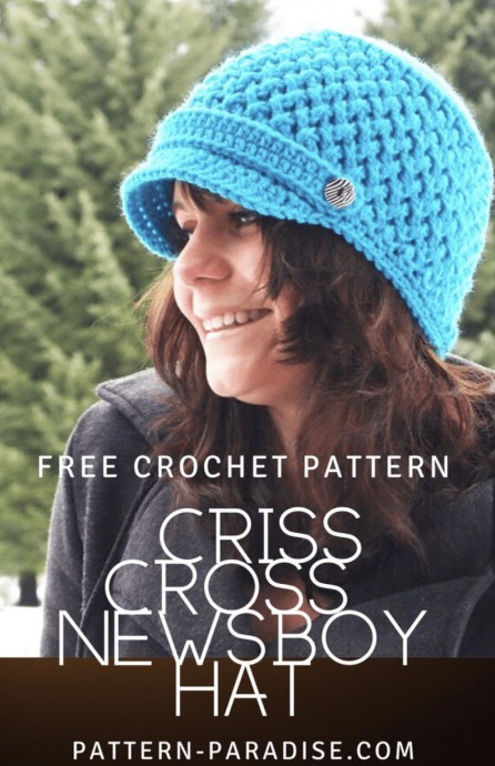 Lovely Criss Cross Newboy Hat