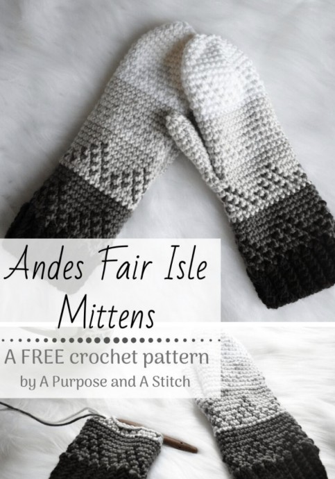 Super Warm Andes Fair Isle Mittens