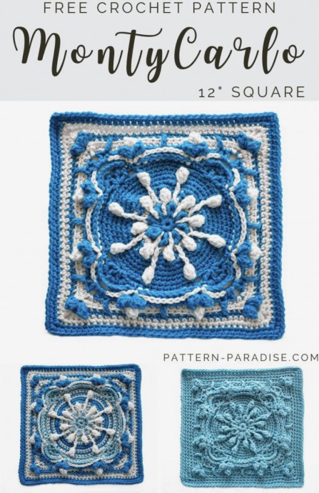 Beautiful Monty Carlo Crochet Square