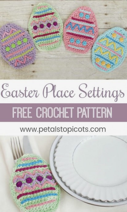 Crochet an Easter Place Setting