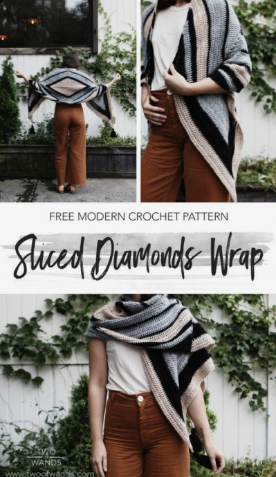 Create Stunning Sliced Diamonds Wrap: A Beginner-Friendly Crochet Pattern Create Stunning Sliced Diamonds Wrap: A Beginner-Friendly Crochet Pattern