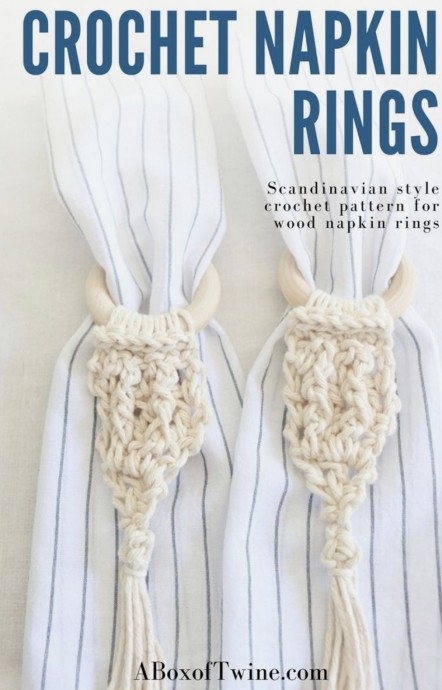 How to Make Crochet Wood Napkin Rings
