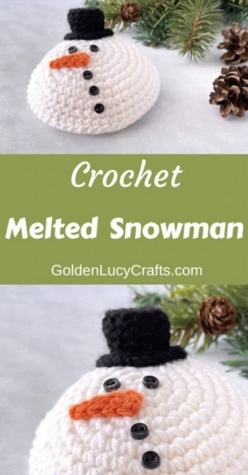 Crochet Melted Snowman Amigurumi