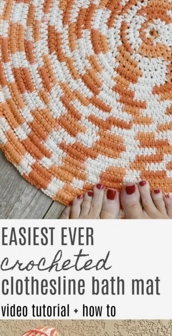 Create Your Own Beautiful and Affordable Crocheted Bath Mat with Ease