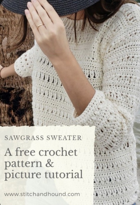 Easy and Comfy Sawgrass Sweater Crochet Tutorial Easy and Comfy Sawgrass Sweater Crochet Tutorial