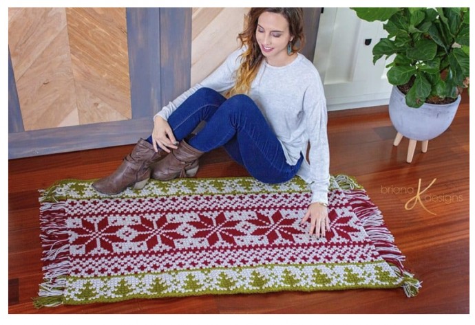 Beautiful Fair Isle Holiday Rug