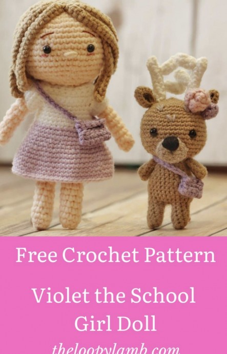 Create a Cute Crochet Doll: Violet the School Girl for Your Kids Create a Cute Crochet Doll: Violet the School Girl for Your Kids