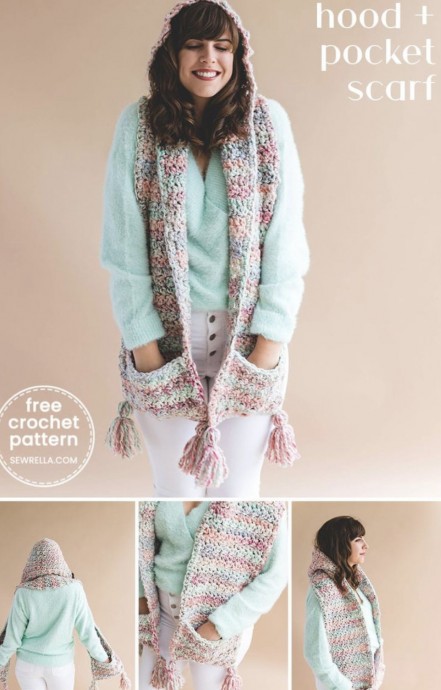 Create Your Own Unique Hooded Scarf with Pocket: Free Crochet Pattern Guide Create Your Own Unique Hooded Scarf with Pocket: Free Crochet Pattern Guide